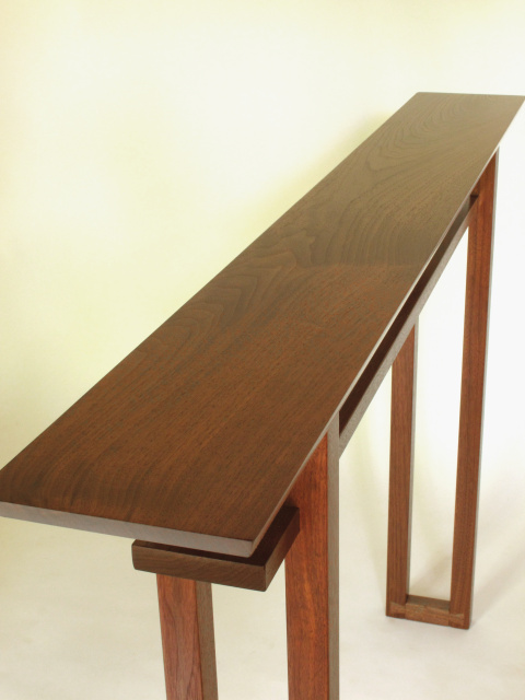 Narrow Hall Table- Walnut Console- Handmade Fine Furniture