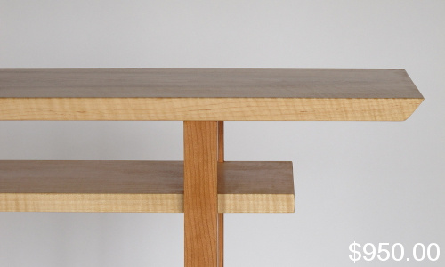 Classic Console Table- for narrow hall, entry table, sofa table. Handmade Custom Wood Furniture by Mokuzai Furniture