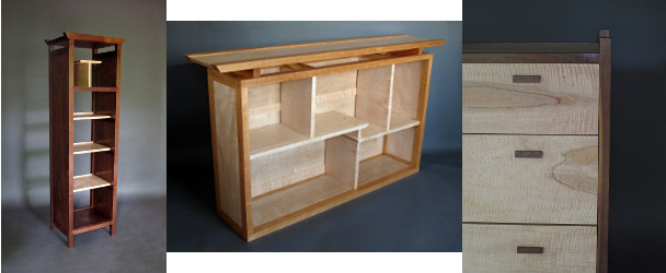 tall narrow bookcase tower, artistic wood display cabinets, dressers and drawer storage solutions