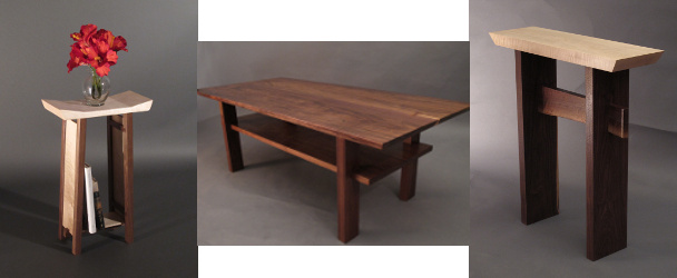 artistic wood tables with mid century modern zen style, accent furniture and solid wood coffee tables