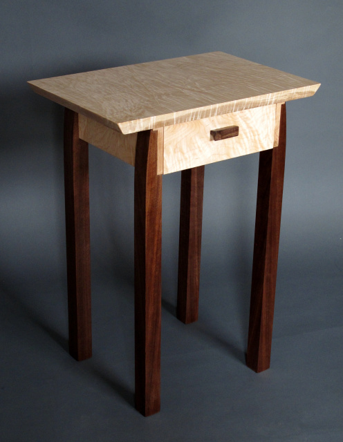 Bed Side Table with Drawer, Small Side/ End Tables, Midcentury Modern Furniture- Handmade Custom Wood Furniture
