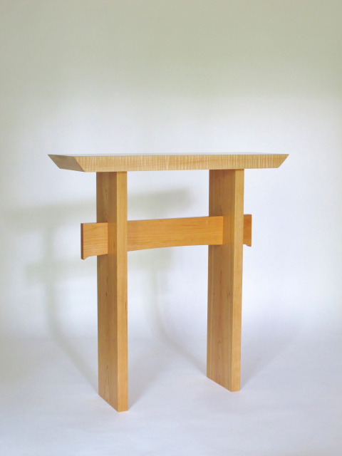 Statement Side table- Maple and cherry- a modern wood table for your narrow side table, entry console table, narrow hall table or accent table for small spaces- wood furniture Handmade in the USA