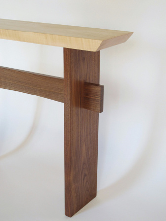 Minimalist modern hall table- Statement Hall Table by Mokuzai furniture