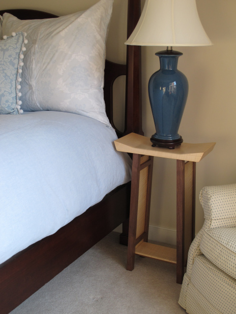 End Table with 2 Shelves - small side table, minimalist nightstand –  Mokuzai Furniture