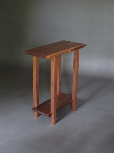 Small Table: Modern Wood Furniture for a Narrow End Table, Narrow Side Table or small accent table- handmade live edge table