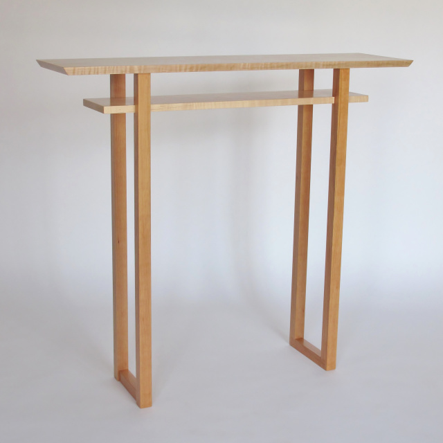 Custom Classic Hall Table: get the perfect narrow table for your space with our custom table options.  Build a narrow hall table, wood entry table or artistic side table with Mokuzai Furniture