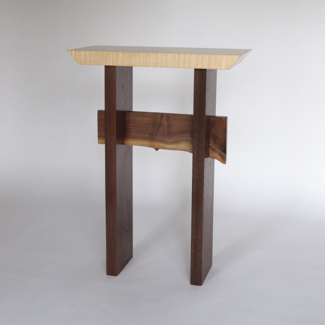 Solid wood accent table- small narrow side table, entry table small hallway table- wood furniture handmade in the USA