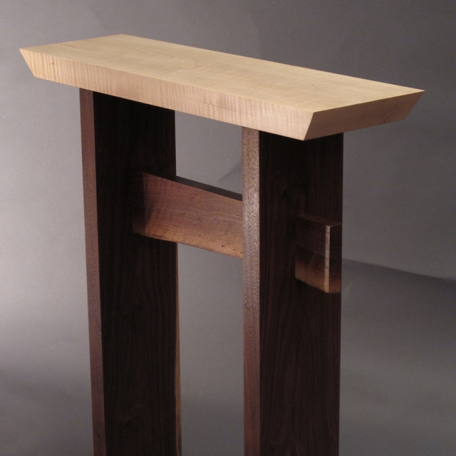 Custom Furniture- narrow side table, small entry table, narrow hall table, accent tables for small spaces- Solid Wood Furniture Handmade in the USA